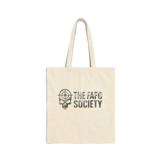 Canvas Tote Bag — Cute Girl Illustration with Quote "The effort I put into not being a mess is really underrated"