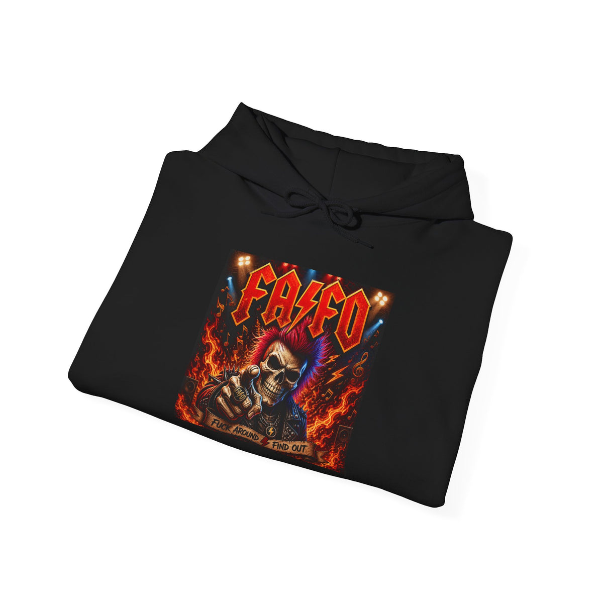 Skull Flames Hoodie — Retro Red Devil Graphic Pullover