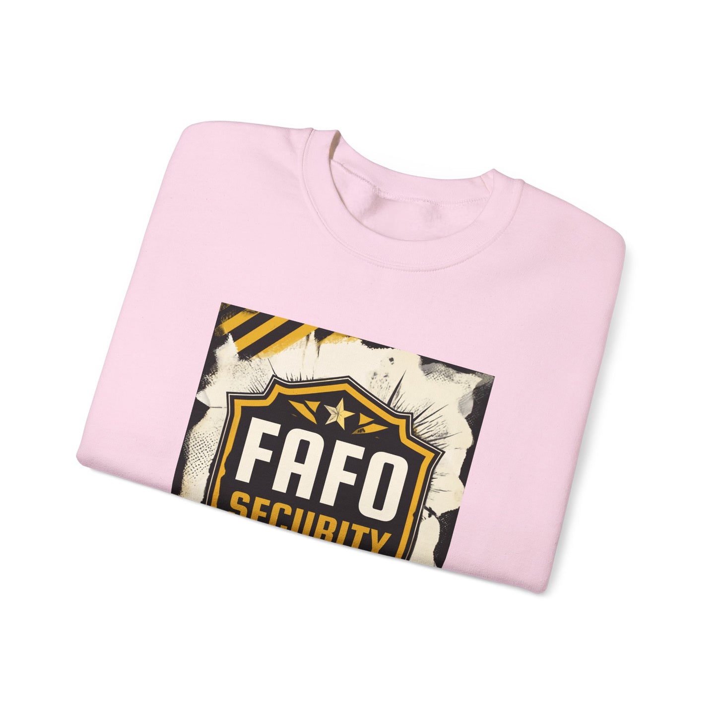 FAFO Security Crewneck Sweatshirt — Bold Badge Graphic Pullover