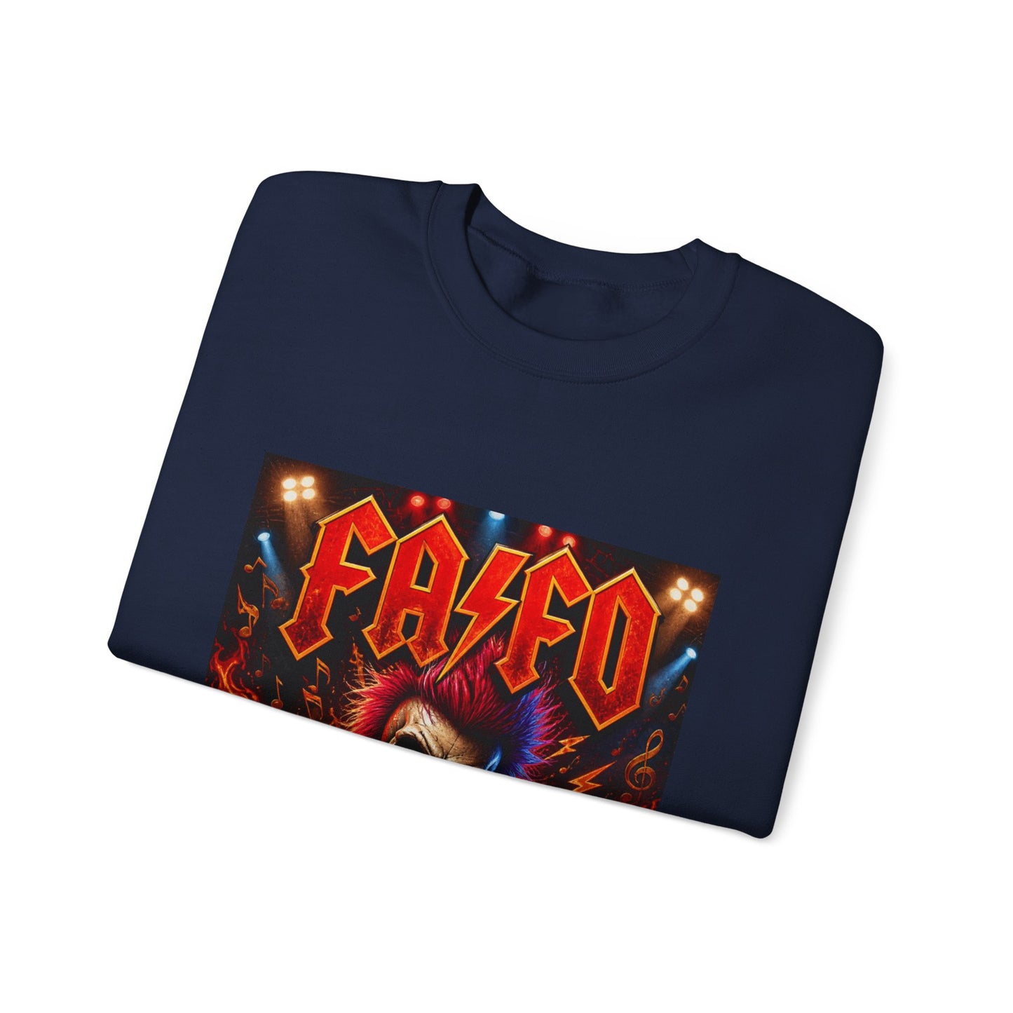 Crewneck Sweatshirt - 'Faded' Grunge Skull Design
