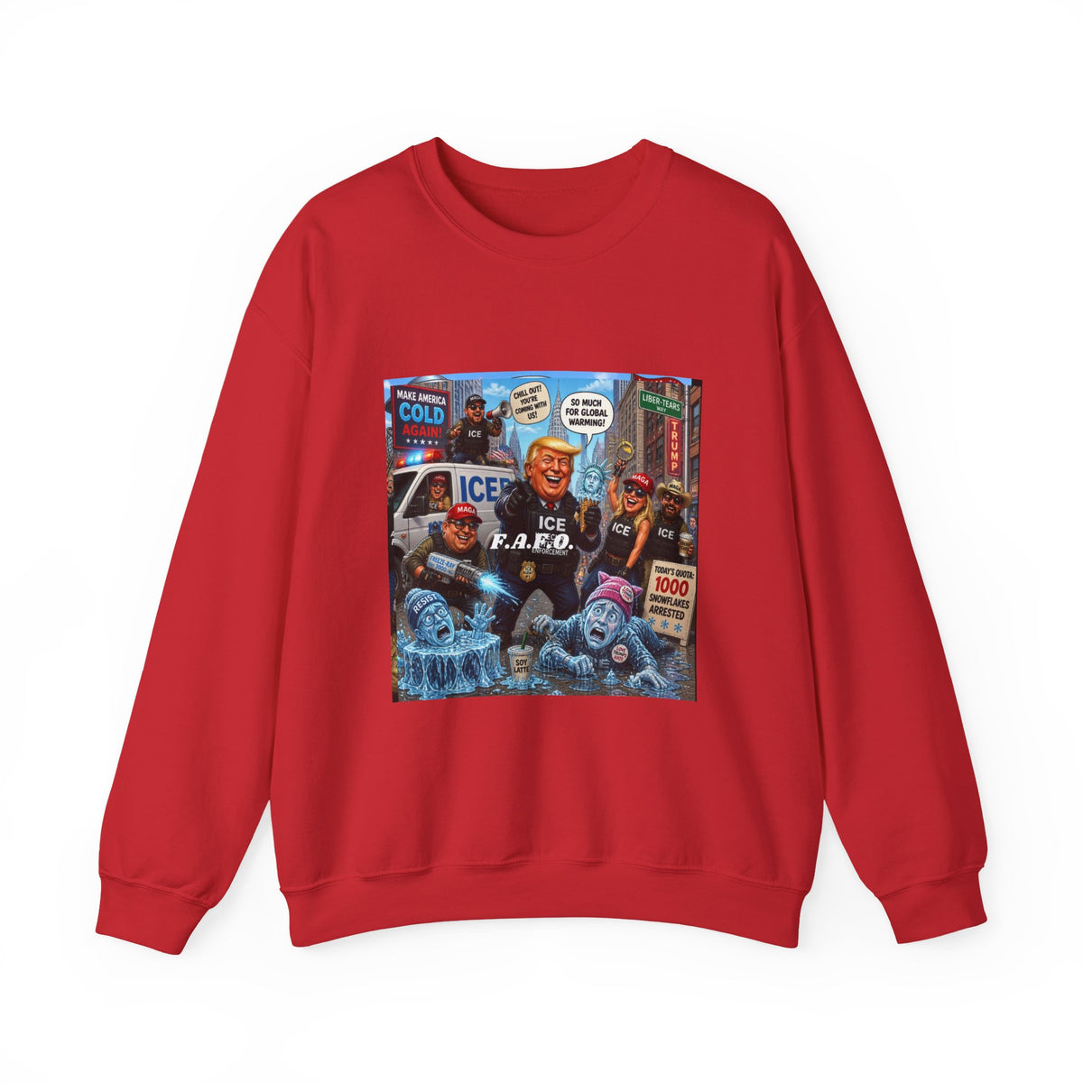 Graphic Crewneck Sweatshirt — 'The FAFO Society' Cold Patrol Artwork
