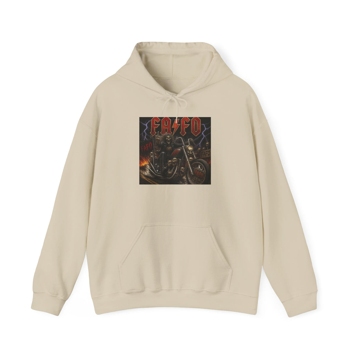 Motorcycle Skull Hoodie — Fiery Biker Graphic Sweatshirt