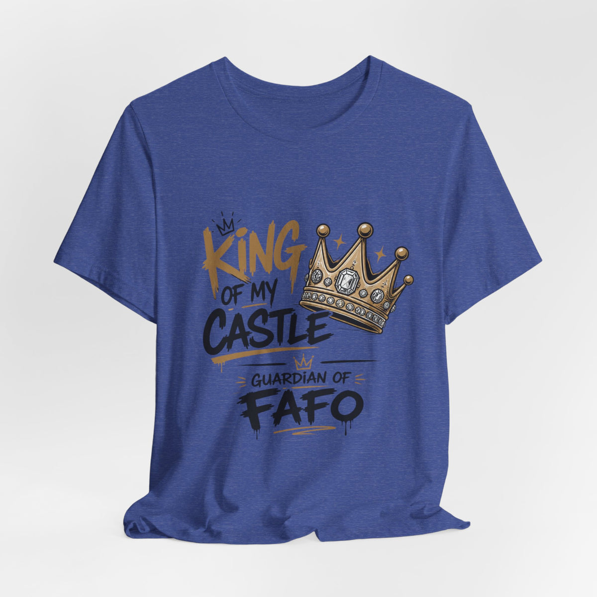 King of the Castle Tee – Retro Crown Graphic Short Sleeve Shirt