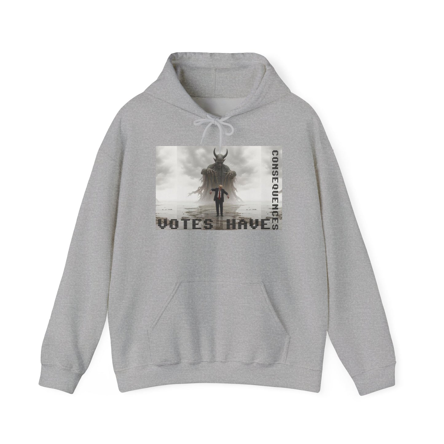 Dystopian Kraken Hoodie — 'Votes Have Consequences' Graphic Pullover