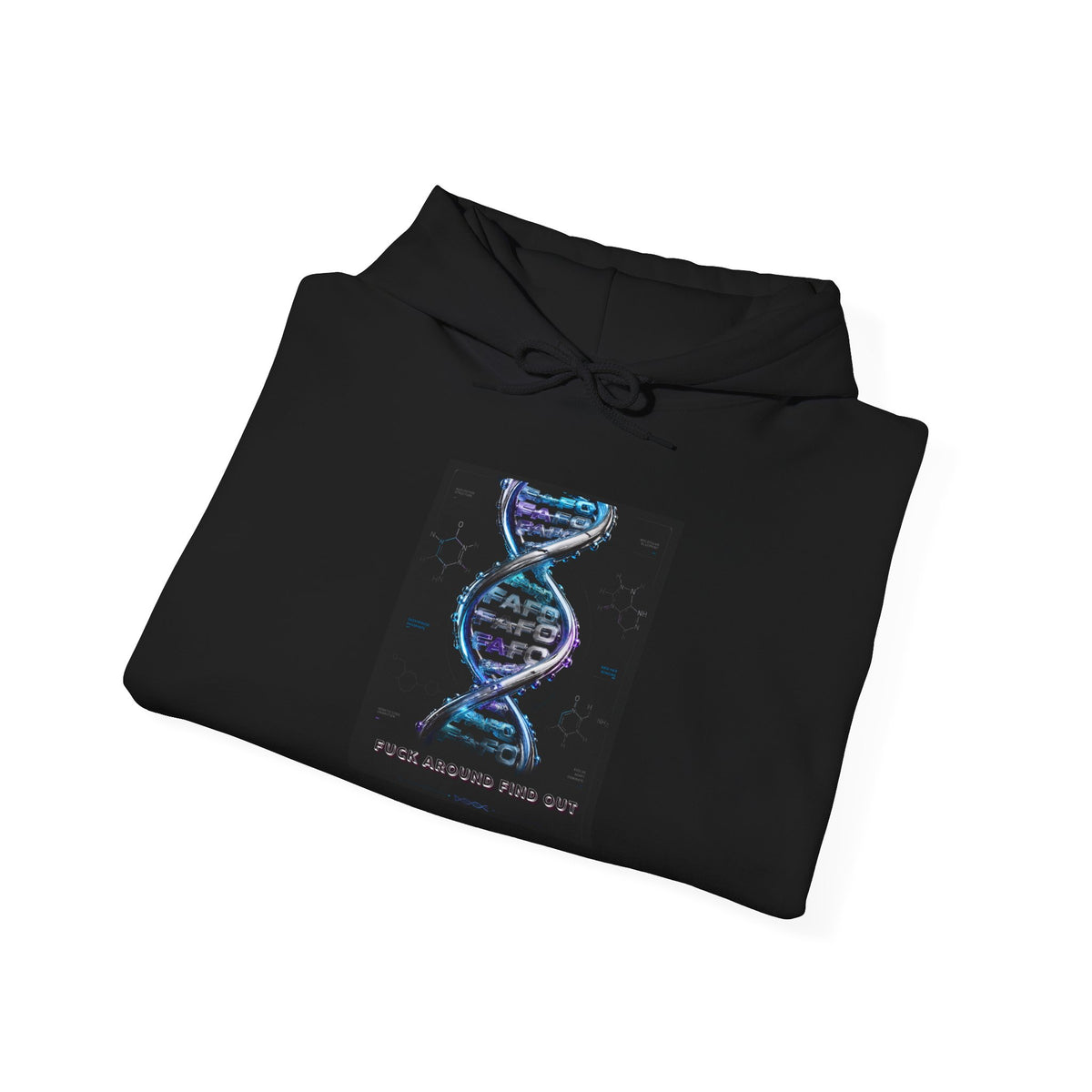Hoodie — DNA Spiral Graphic "The FaFo Society" Back Logo