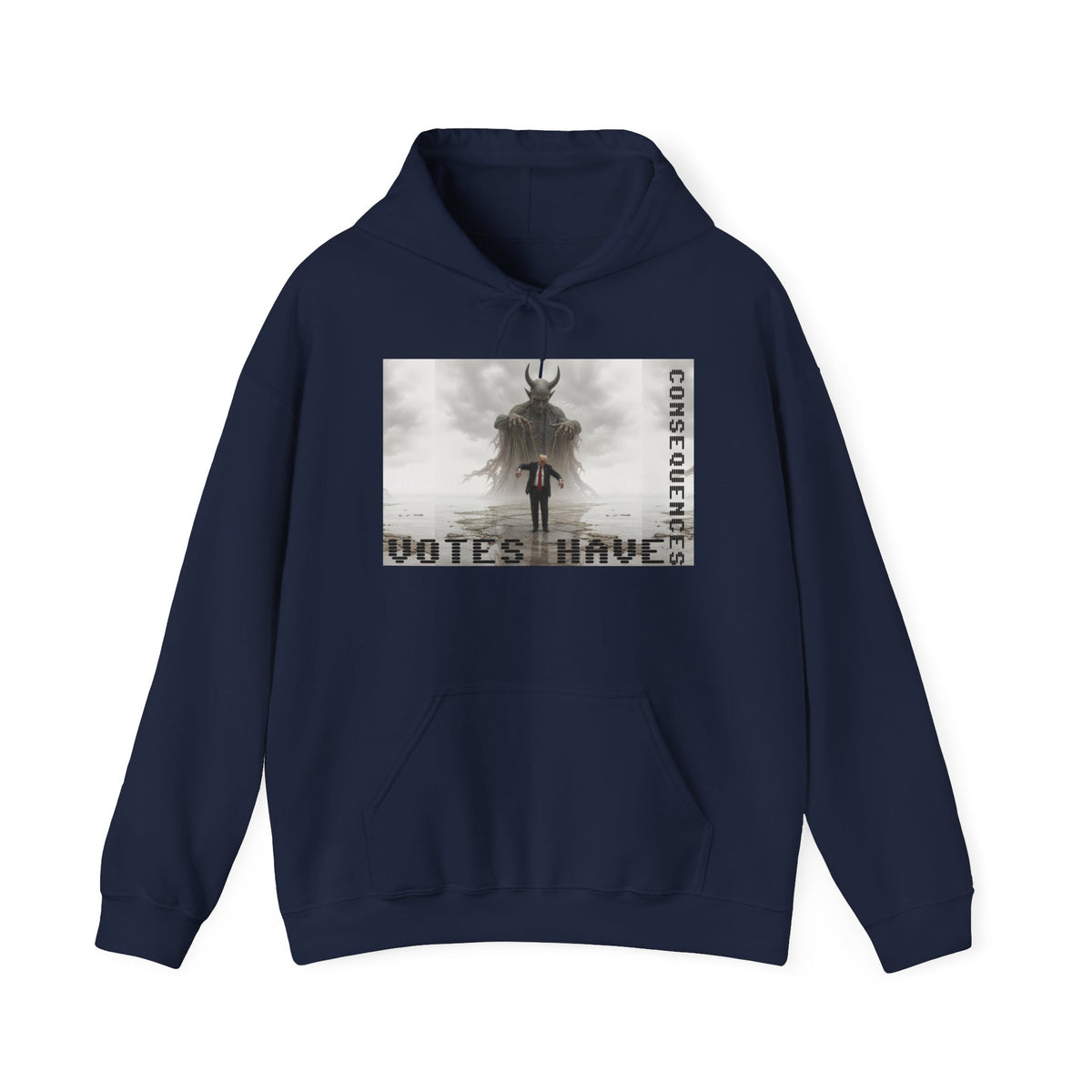 Dystopian Kraken Hoodie — 'Votes Have Consequences' Graphic Pullover