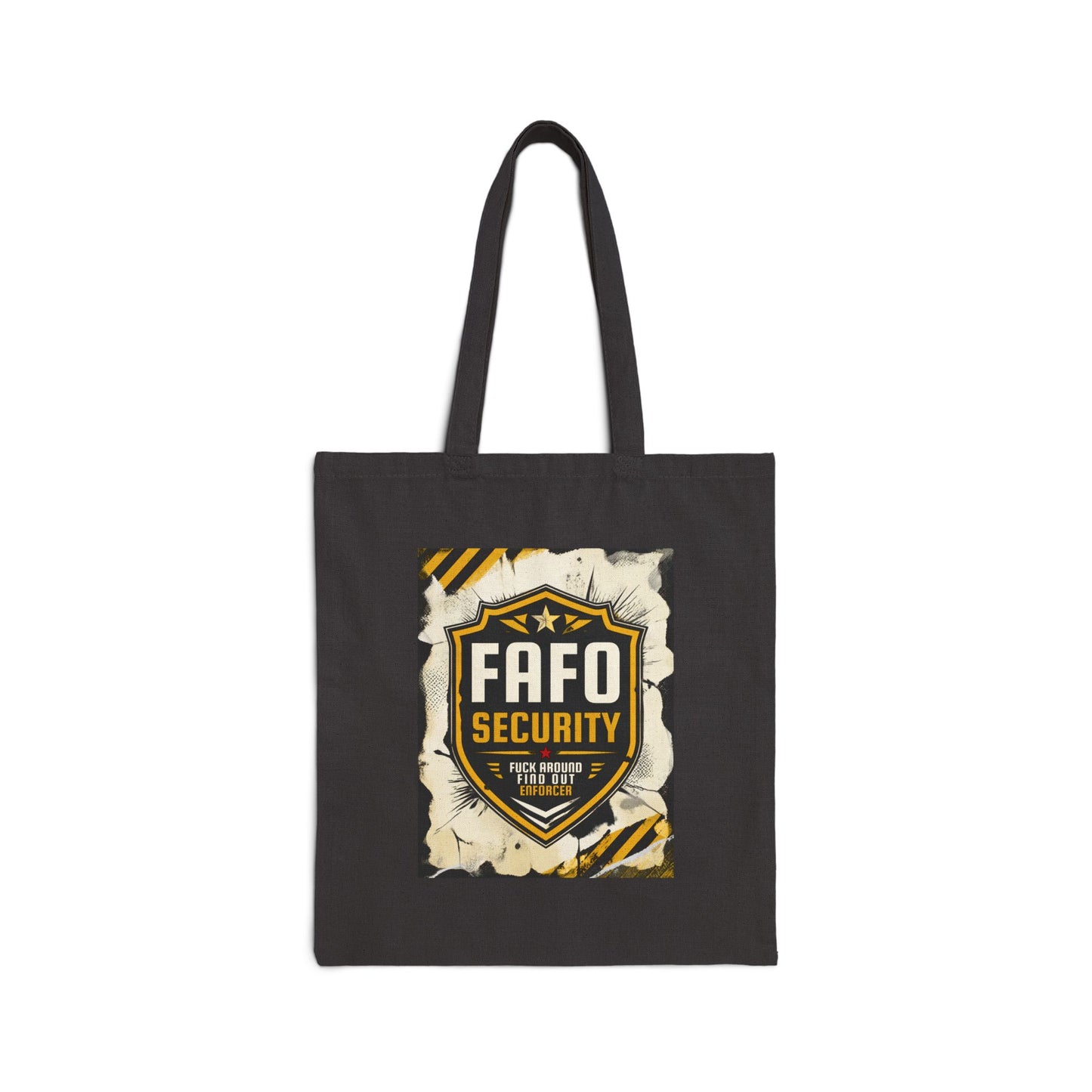 Tote Bag — FAFO Security Shield Canvas Grocery Tote