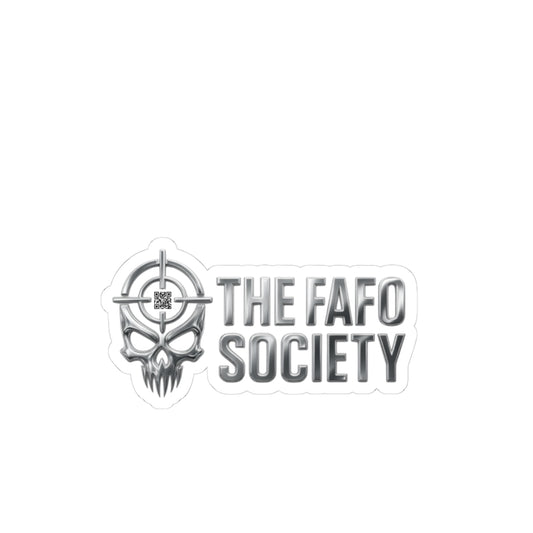 The FAFO Society Skull Logo Sticker — Kiss-Cut Vinyl Decal