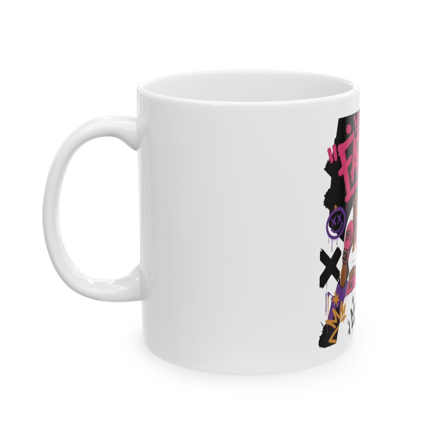 Boxing Queens Ceramic Mug — Empowerment Graphic Coffee Cup (11oz, 15oz)