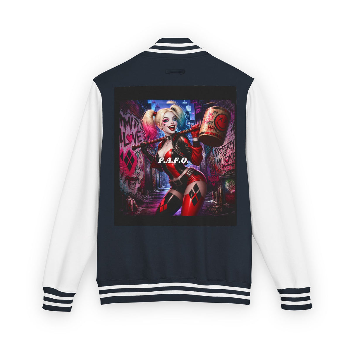 Letterman Jacket — Retro Graphic Back Patch