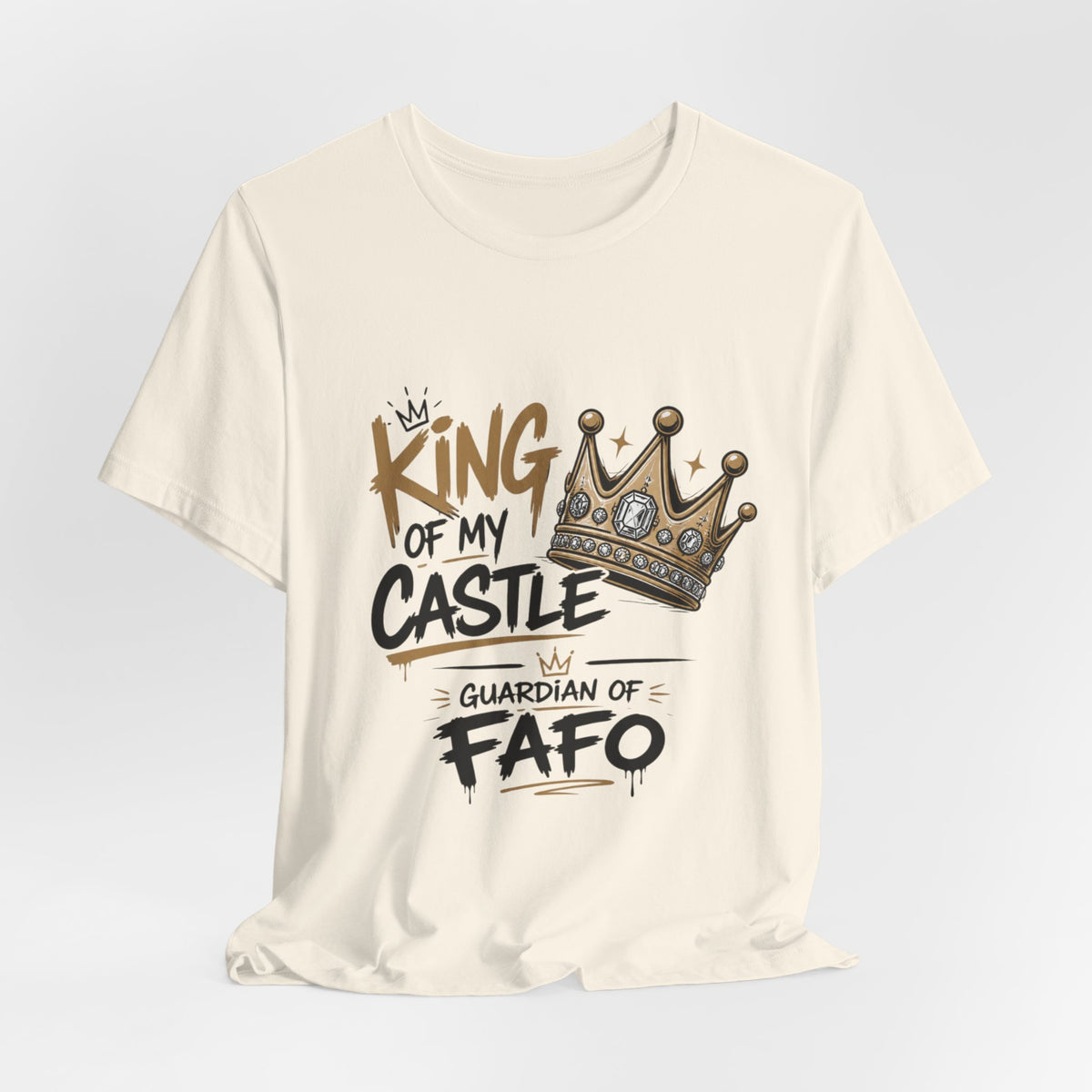 King of the Castle Tee – Retro Crown Graphic Short Sleeve Shirt
