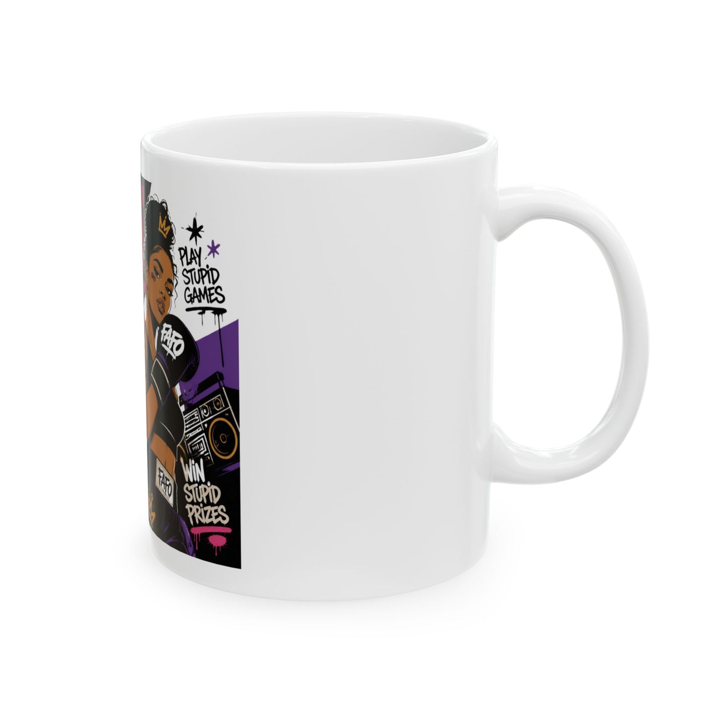 Boxing Queens Ceramic Mug — Empowerment Graphic Coffee Cup (11oz, 15oz)