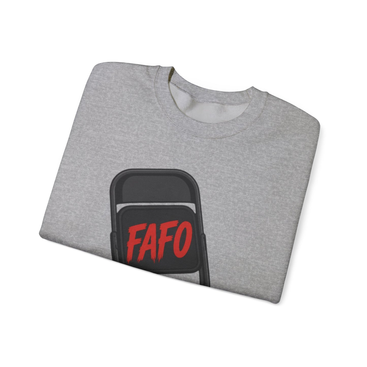 FAFO Raised Fist Chair Crewneck Sweatshirt — Bold Protest Graphic