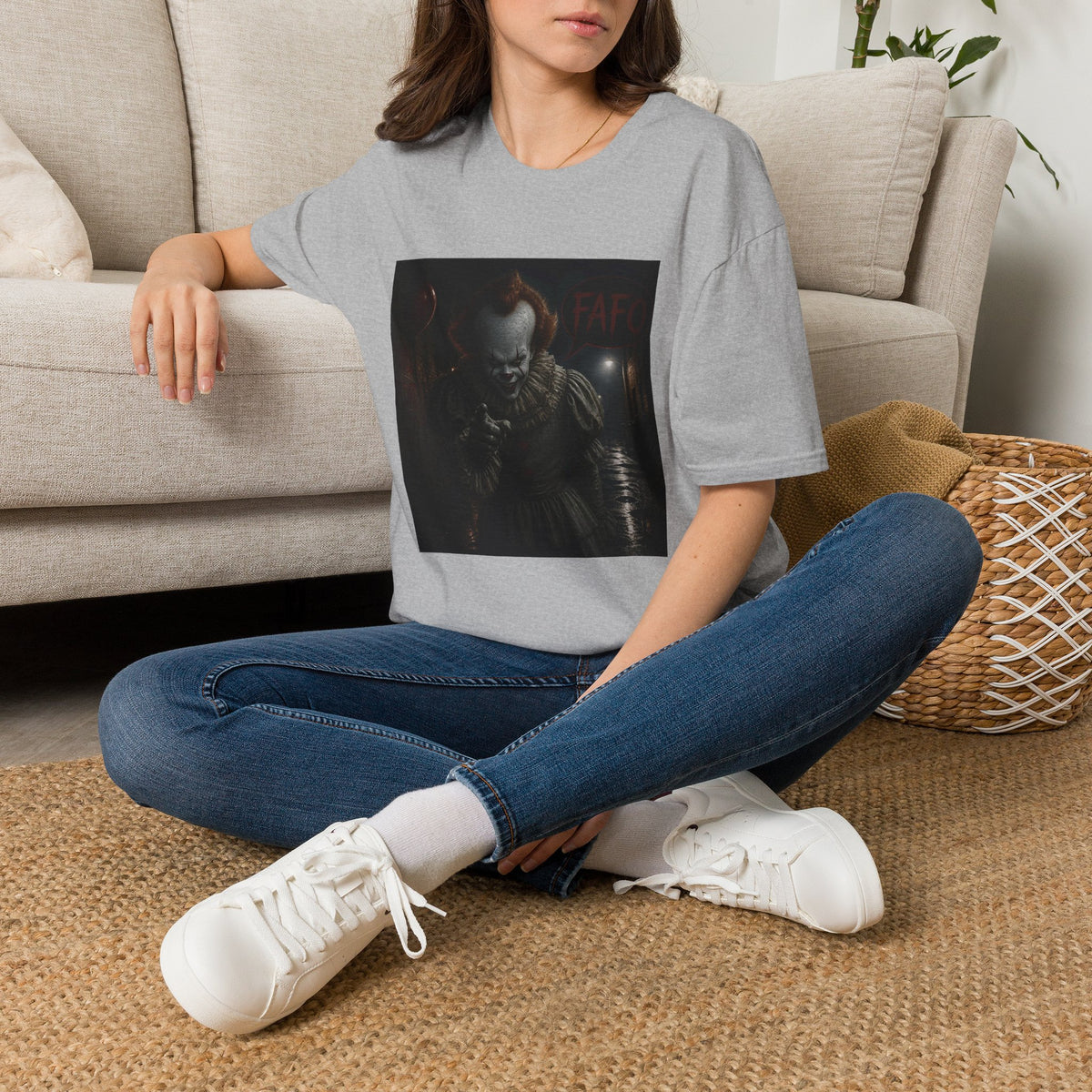 Horror Pennywise Clown T‑Shirt — Dark Creepy Stephen King Inspired Design
