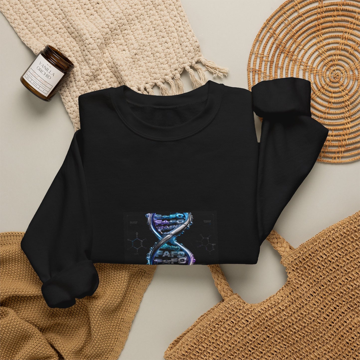DNA Strand Graphic Sweatshirt — Paleo Ancestry Science Crewneck