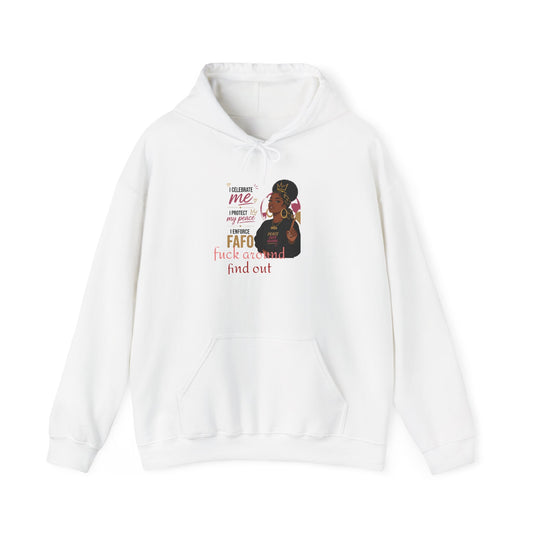 Empowered Woman Hoodie – “Me I Protect My People, I Defend My People” Graphic Sweatshirt