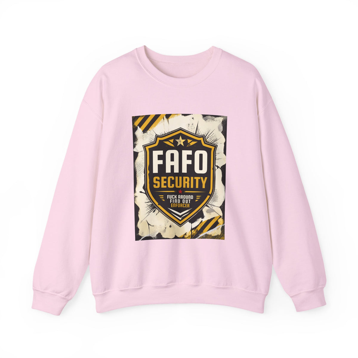 FAFO Security Crewneck Sweatshirt — Bold Badge Graphic Pullover