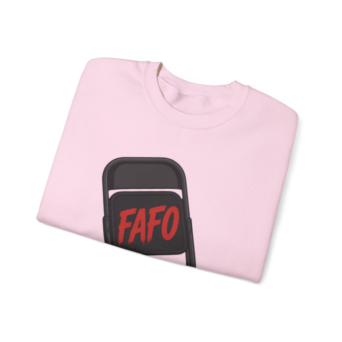 FAFO Society Crewneck Sweatshirt — Raised Fist Chair Graphic