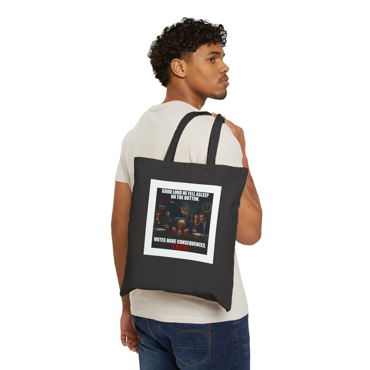 Tote Bag — "Votes Have Consequences" Political Meme Cotton Canvas Tote