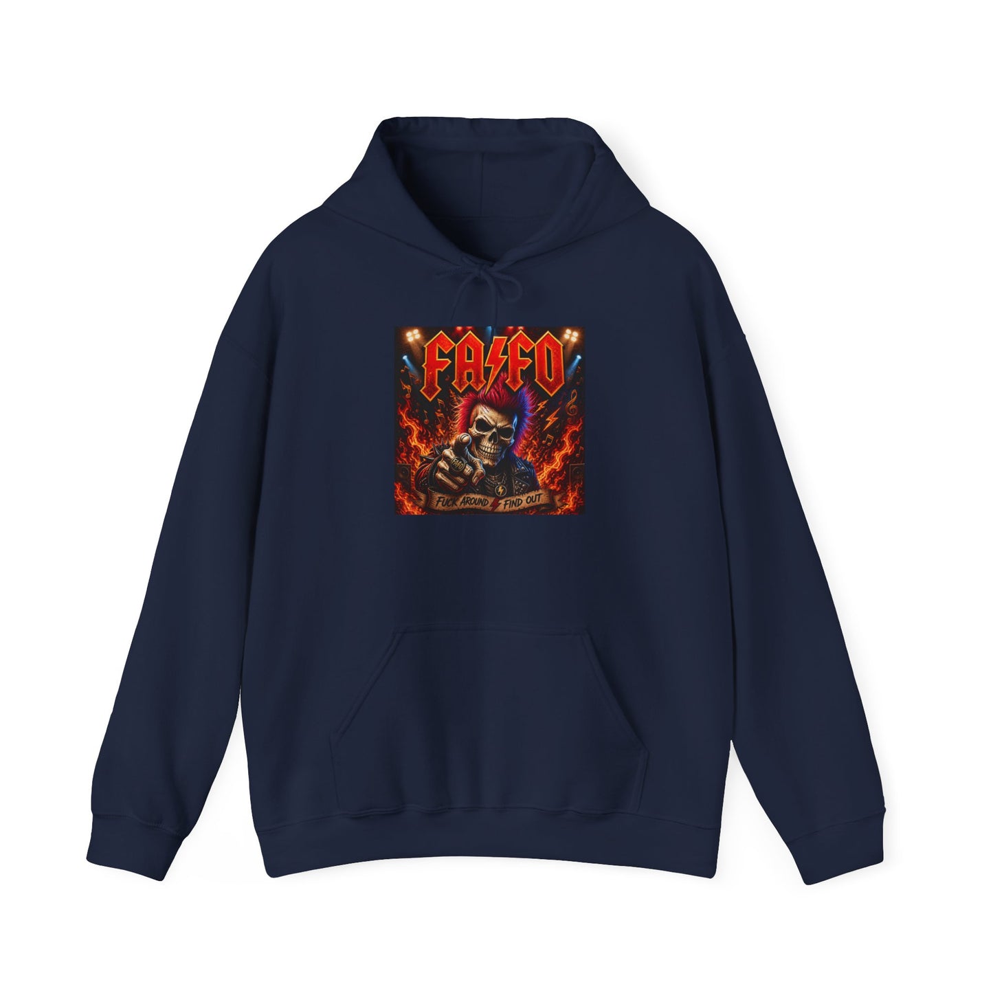 Skull Flames Hoodie — Retro Red Devil Graphic Pullover