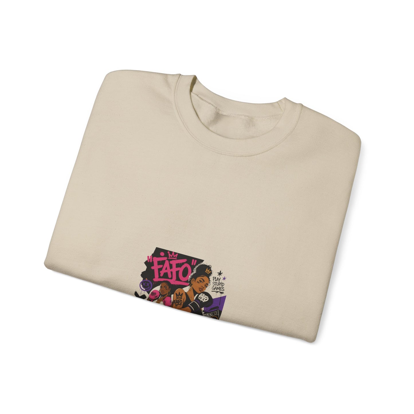 Street Art Crewneck Sweatshirt – 'Fate' Graphic