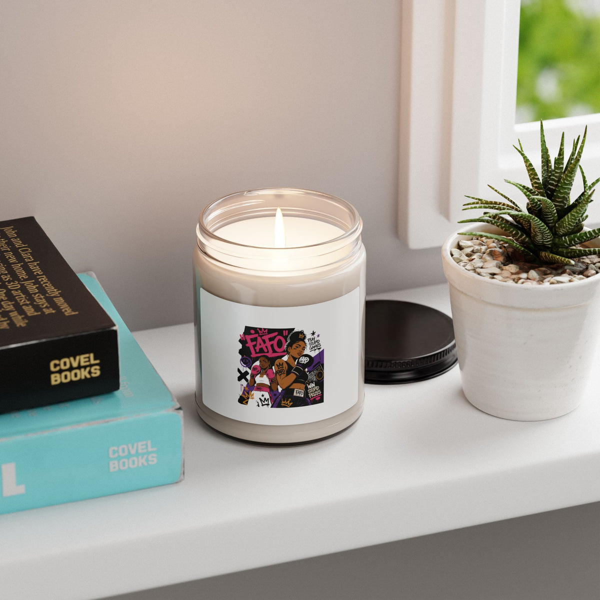 9oz Scented Soy Candle — Empowered Boxer Art Label