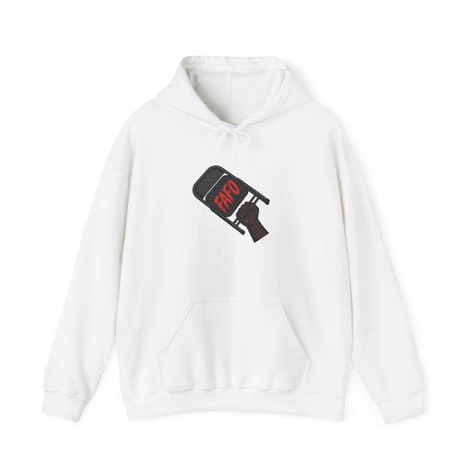 FAFO Protest Hoodie — Bold Graphic Hoodie with Raised Fist Sign