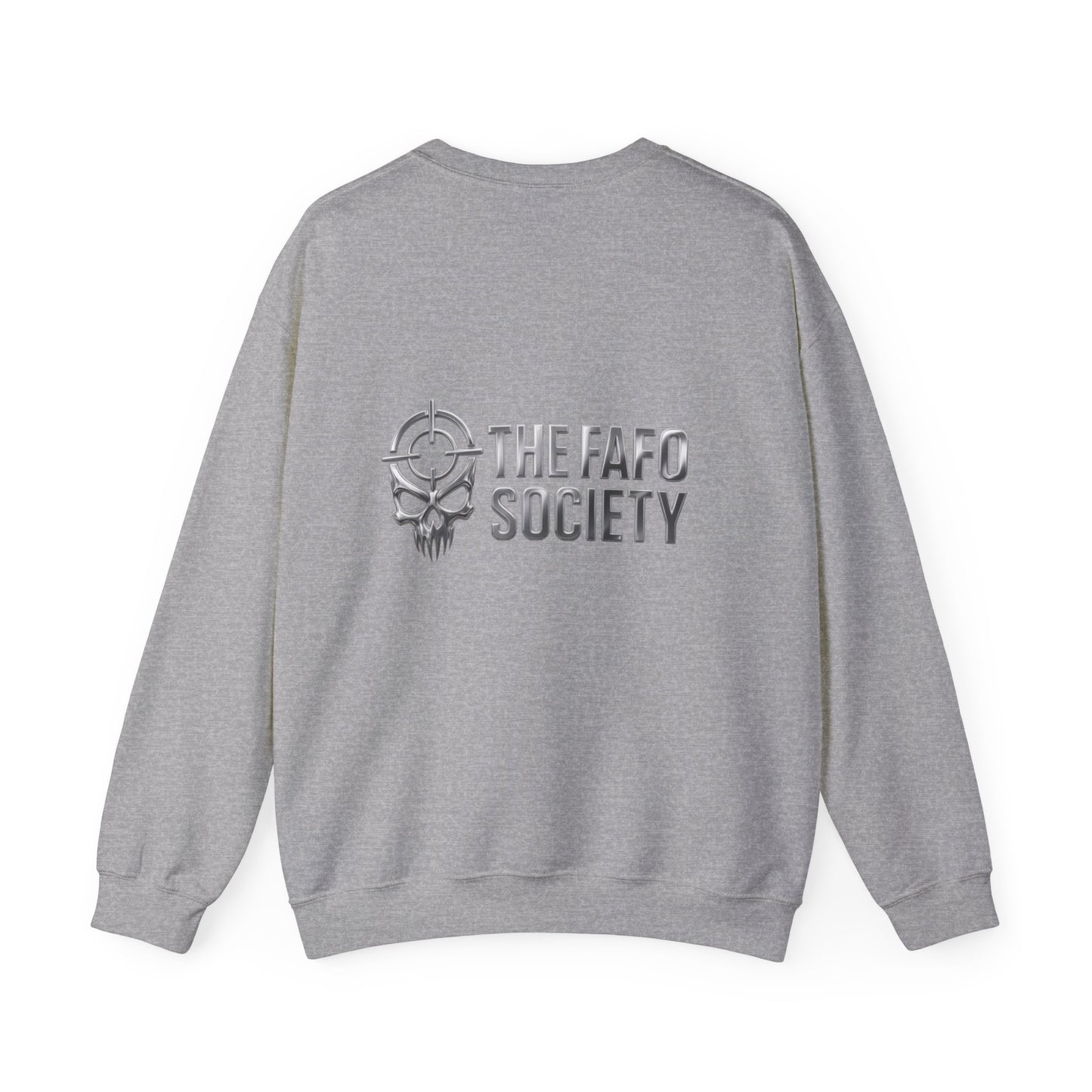 FAFO Society Crewneck Sweatshirt — Raised Fist Chair Graphic
