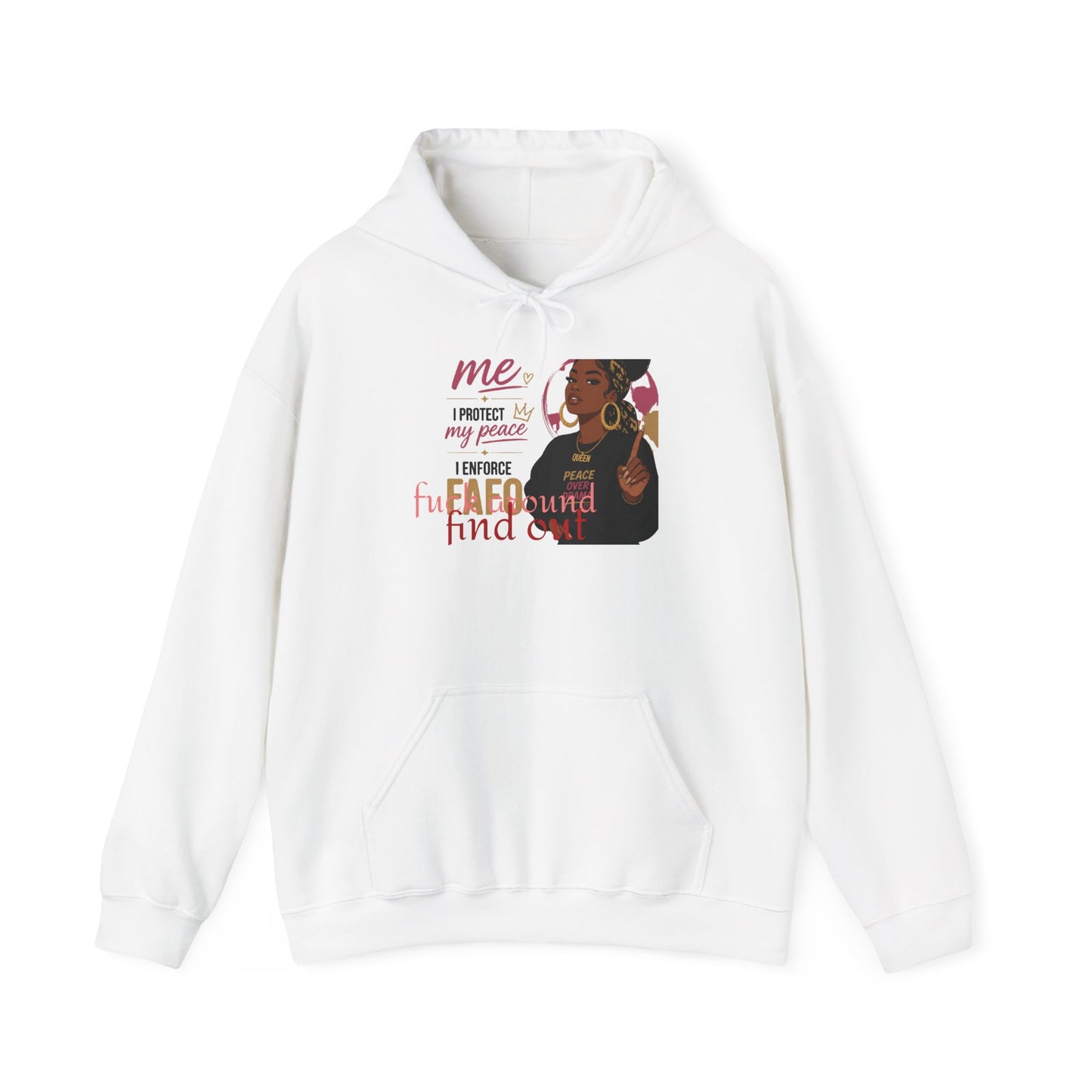 Empowered Woman Hoodie – “Me I Protect My People, I Defend My People” Graphic Sweatshirt