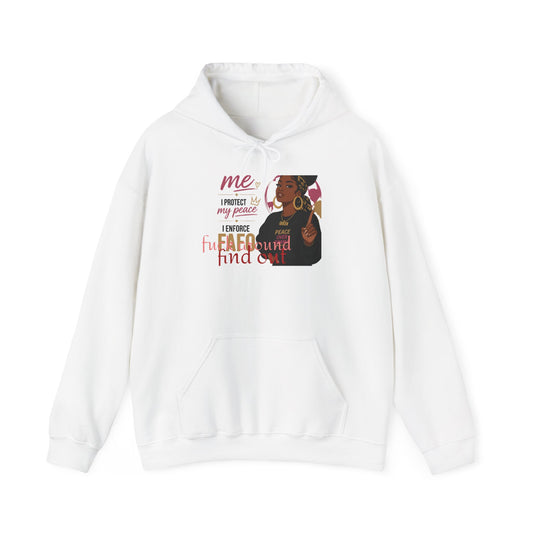 Empowered Woman Hoodie – “Me I Protect My People, I Defend My People” Graphic Sweatshirt