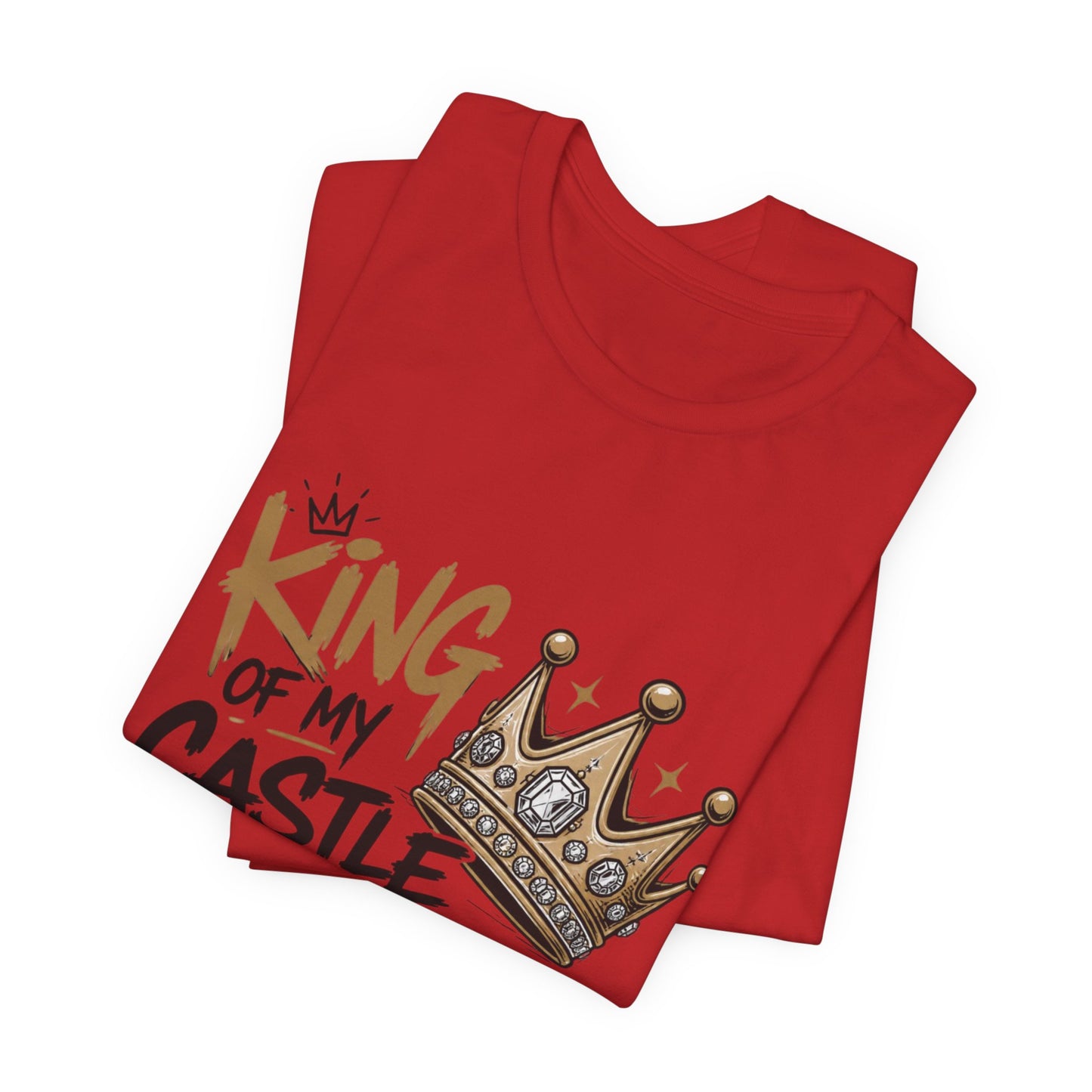 King of the Castle Tee – Retro Crown Graphic Short Sleeve Shirt