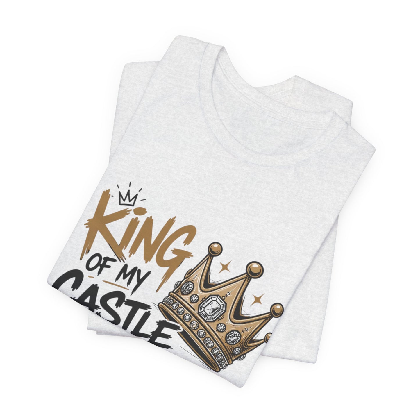 King of the Castle Tee – Retro Crown Graphic Short Sleeve Shirt