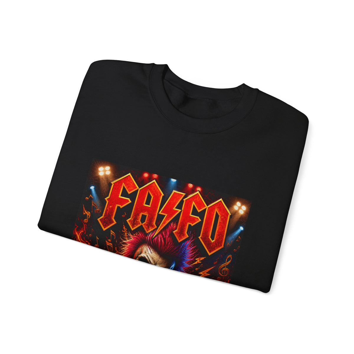 Crewneck Sweatshirt - 'Faded' Grunge Skull Design