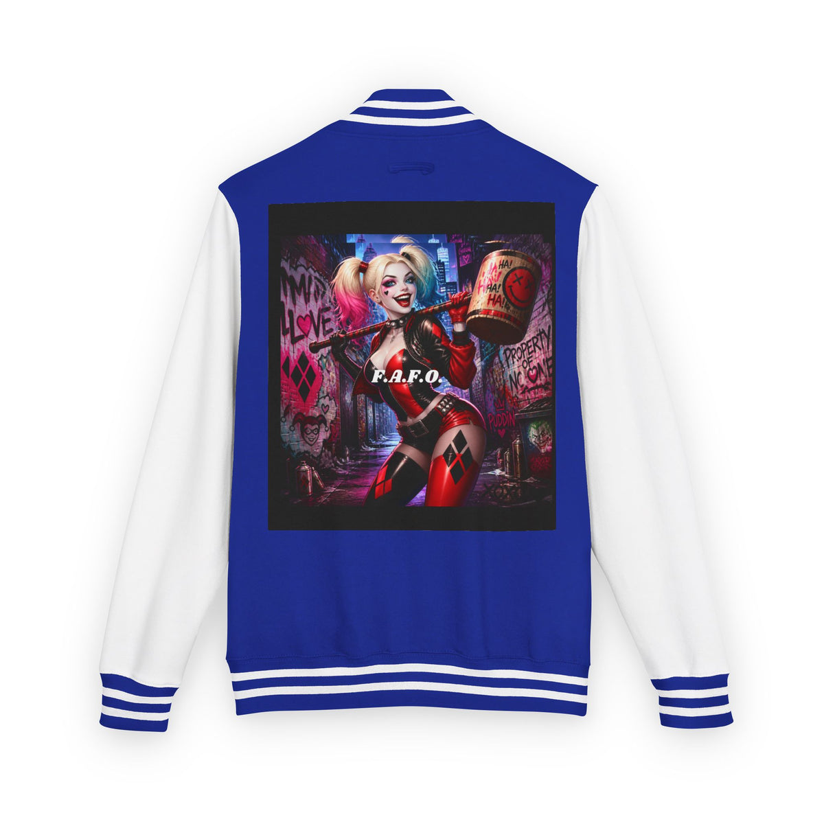 Letterman Jacket — Retro Graphic Back Patch