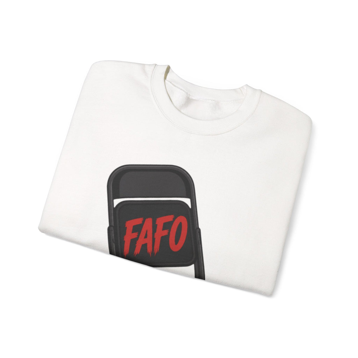 FAFO Society Crewneck Sweatshirt — Raised Fist Chair Graphic