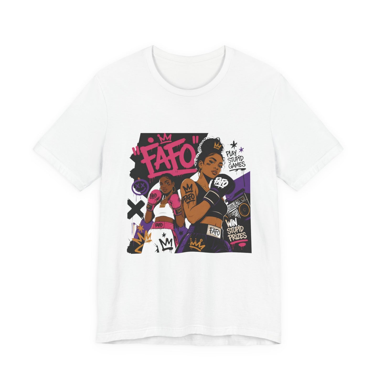 White Tee — 'Fate' Anime-Style Graphic T-Shirt