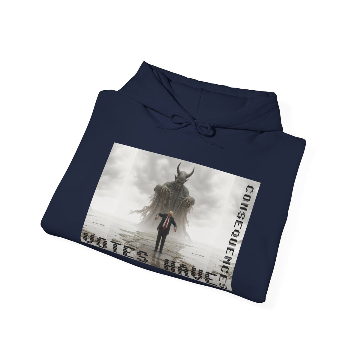 Dystopian Kraken Hoodie — 'Votes Have Consequences' Graphic Pullover
