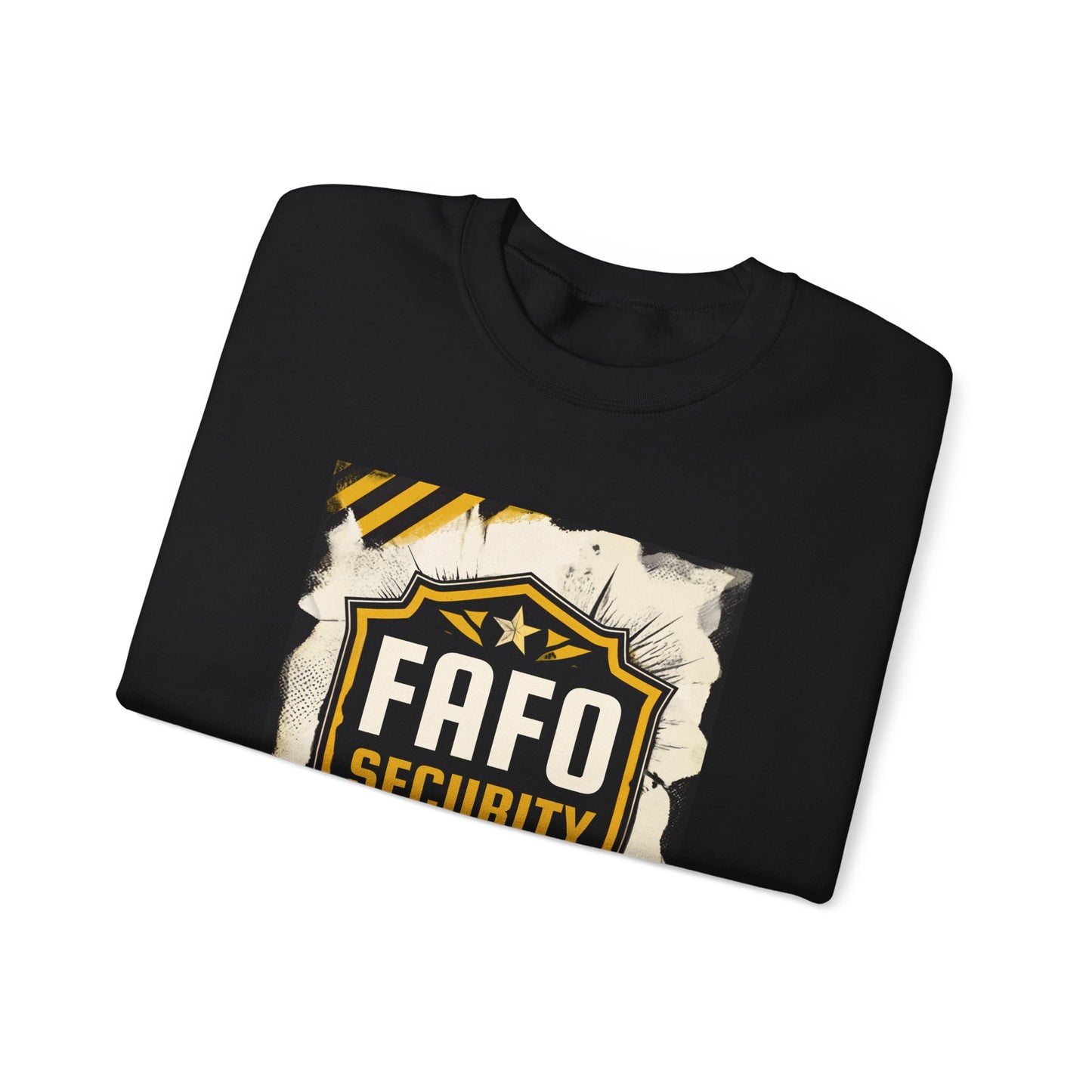 FAFO Security Crewneck Sweatshirt — Bold Badge Graphic Pullover