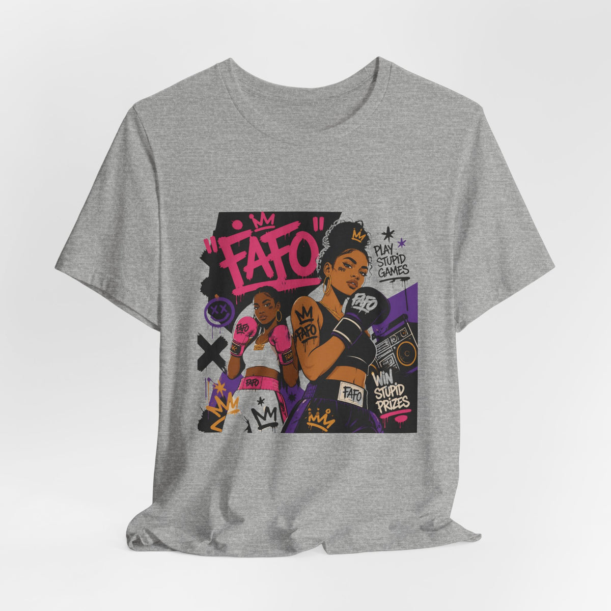 White Tee — 'Fate' Anime-Style Graphic T-Shirt