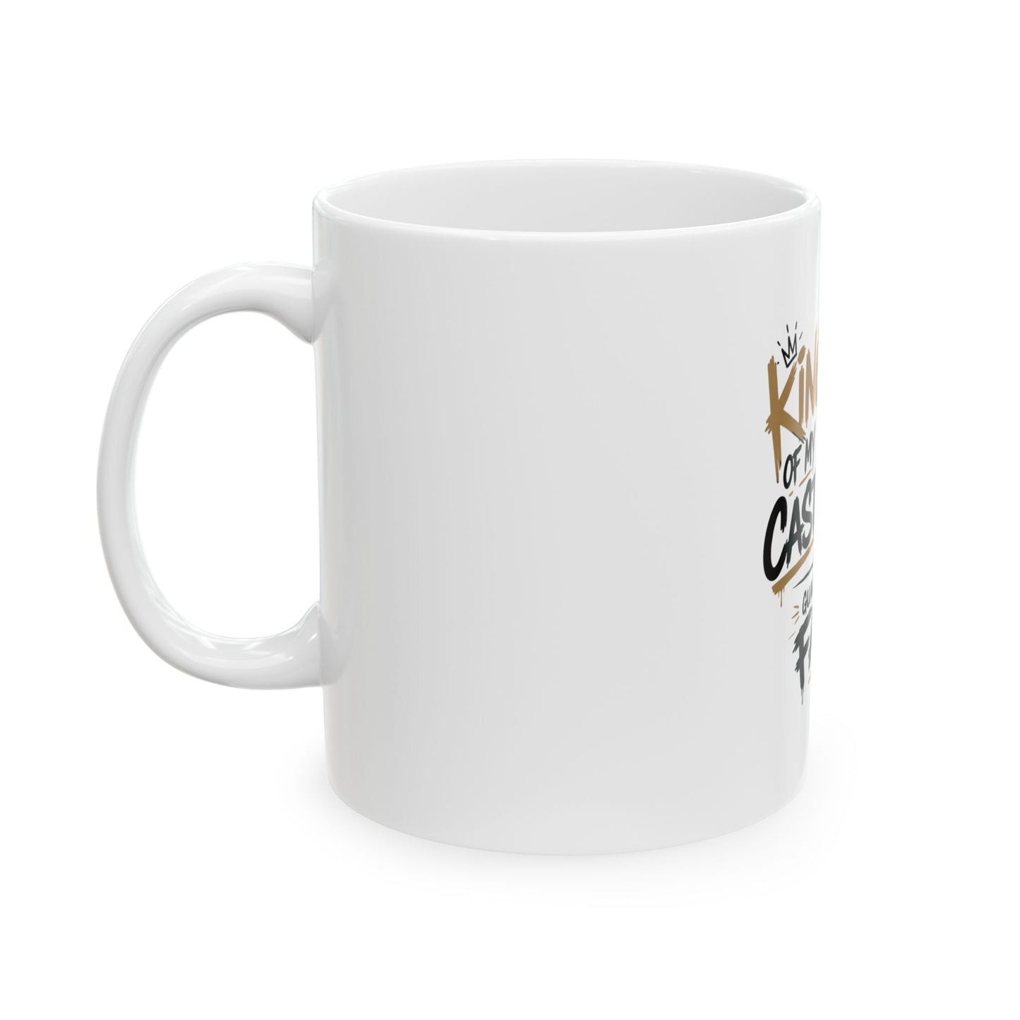 Ceramic Mug - "King of My Castle, Guardian of Faf0" Crown Graphic