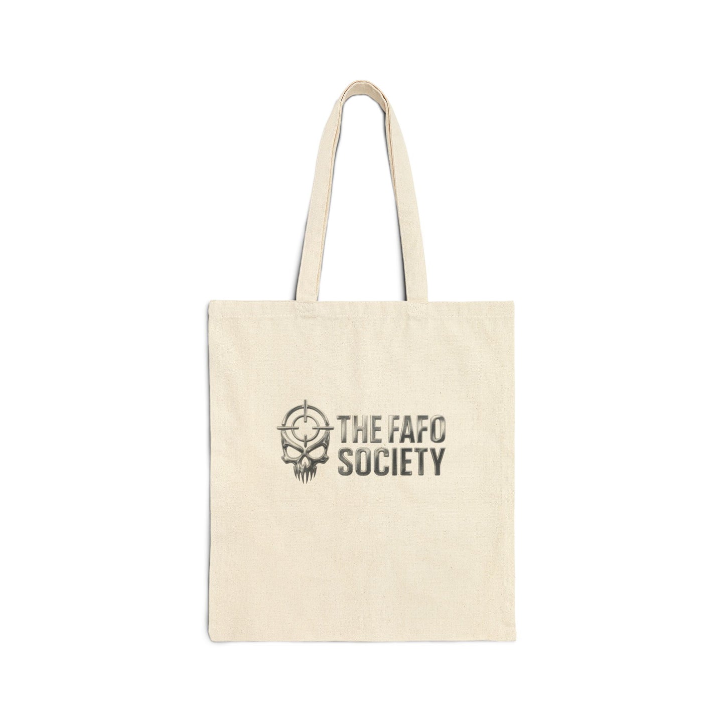FAFO Protest Tote Bag — Raised Fist Chair Design Cotton Canvas Tote