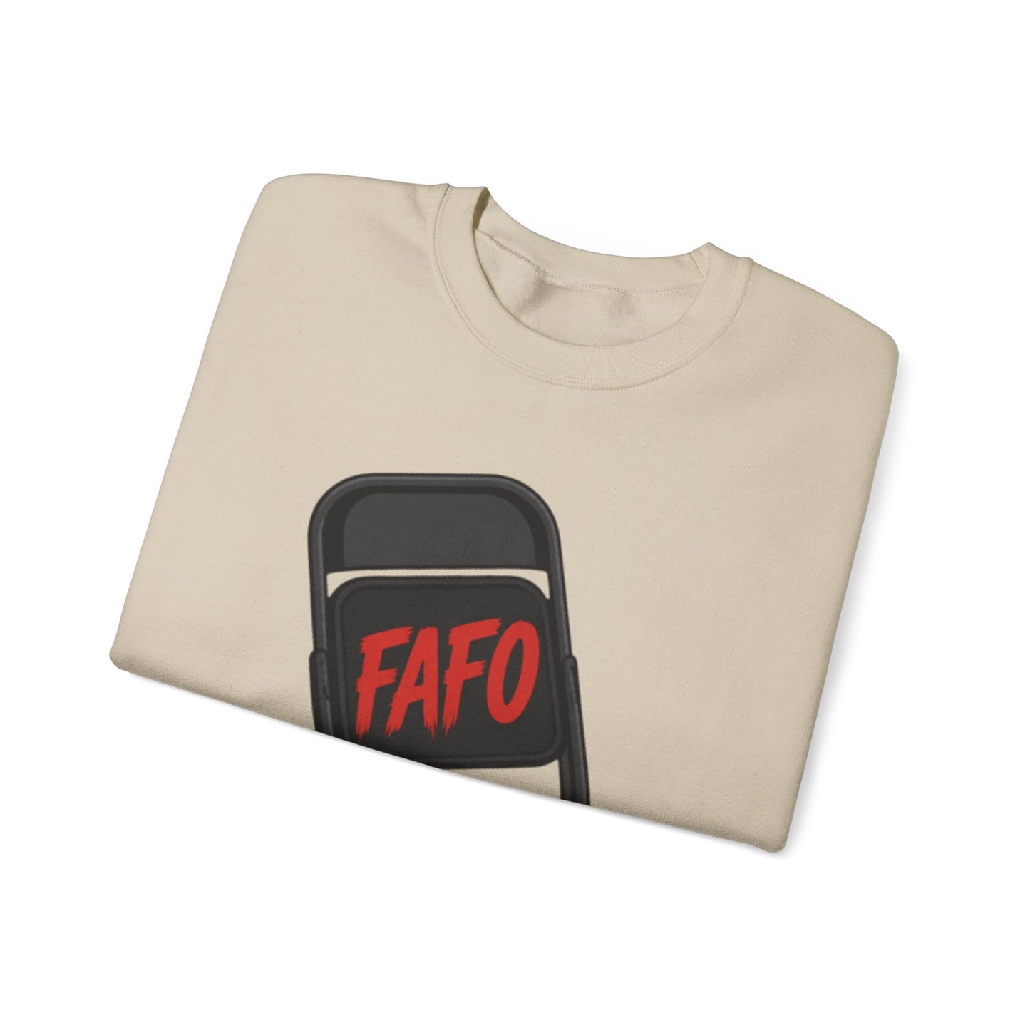 FAFO Raised Fist Chair Crewneck Sweatshirt — Bold Protest Graphic