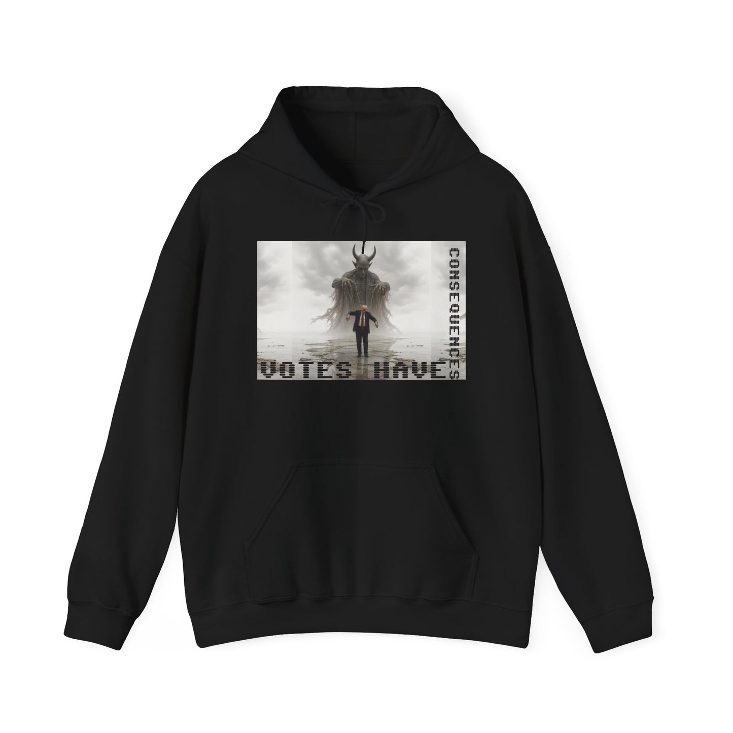 Dystopian Kraken Hoodie — 'Votes Have Consequences' Graphic Pullover