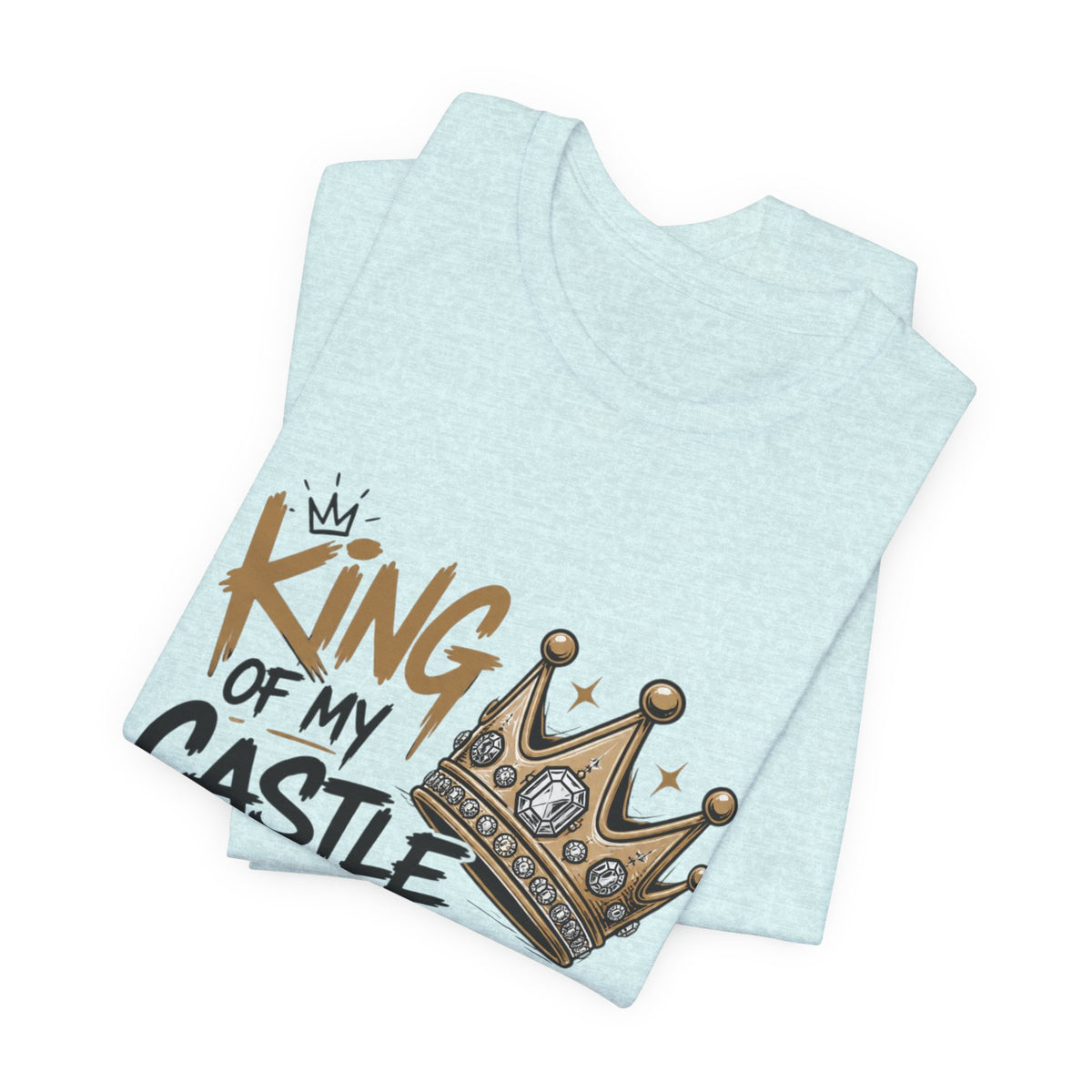 King of the Castle Tee – Retro Crown Graphic Short Sleeve Shirt