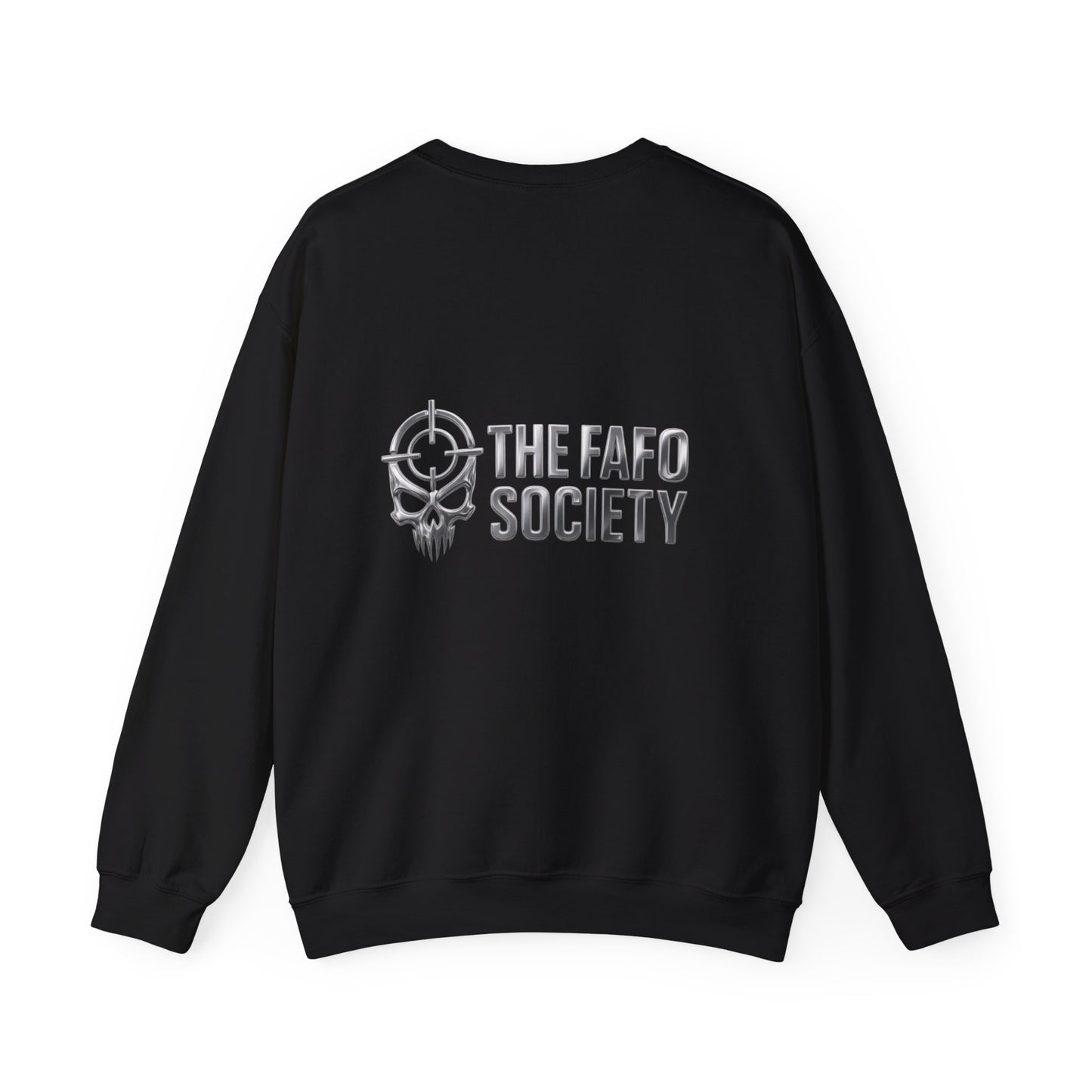 FAFO Society Crewneck Sweatshirt — Raised Fist Chair Graphic