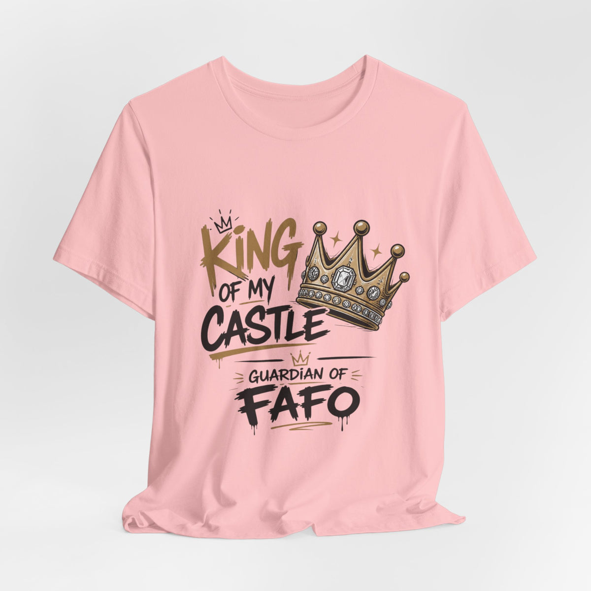 King of the Castle Tee – Retro Crown Graphic Short Sleeve Shirt