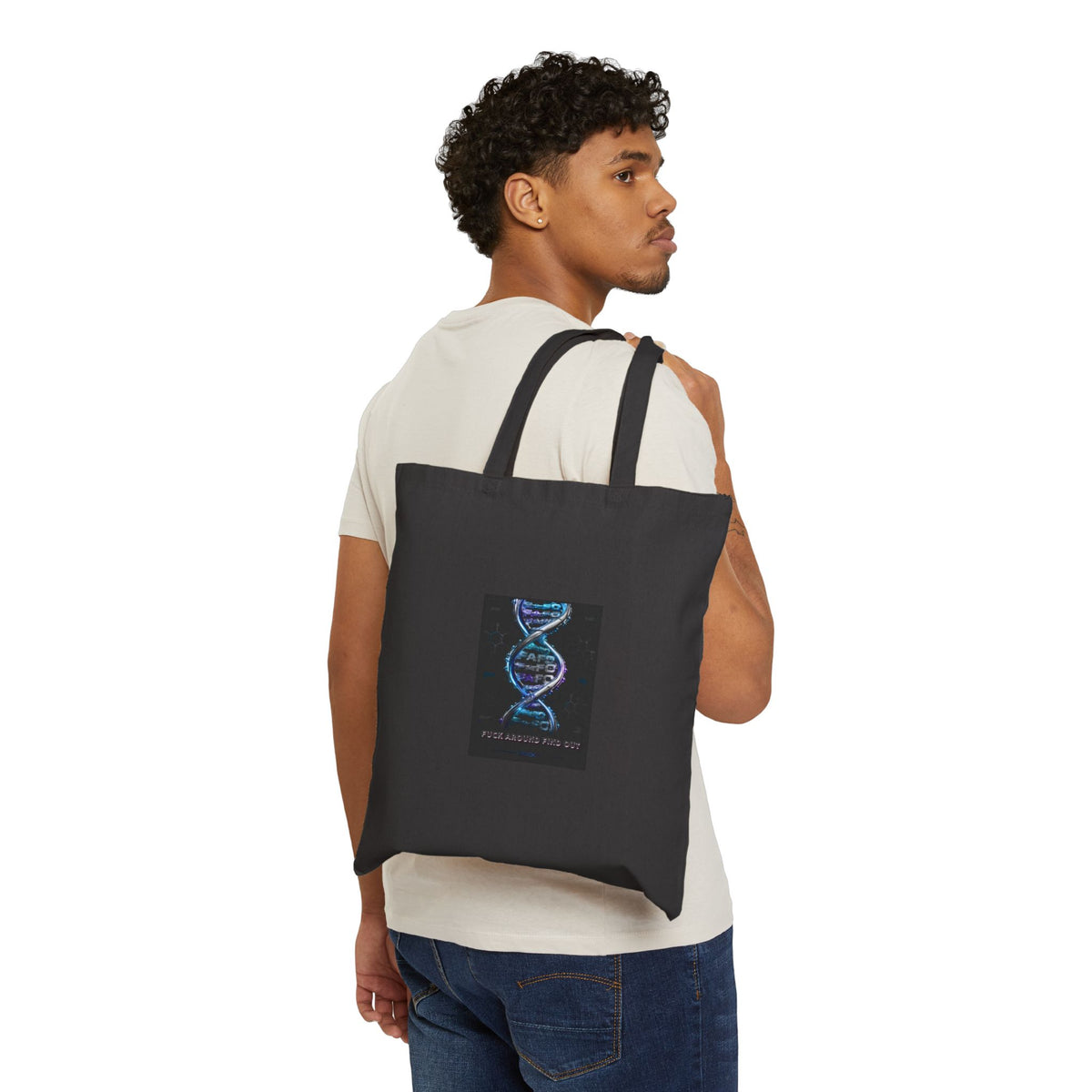 DNA Double Helix Canvas Tote Bag – Science Lover Eco Grocery Tote