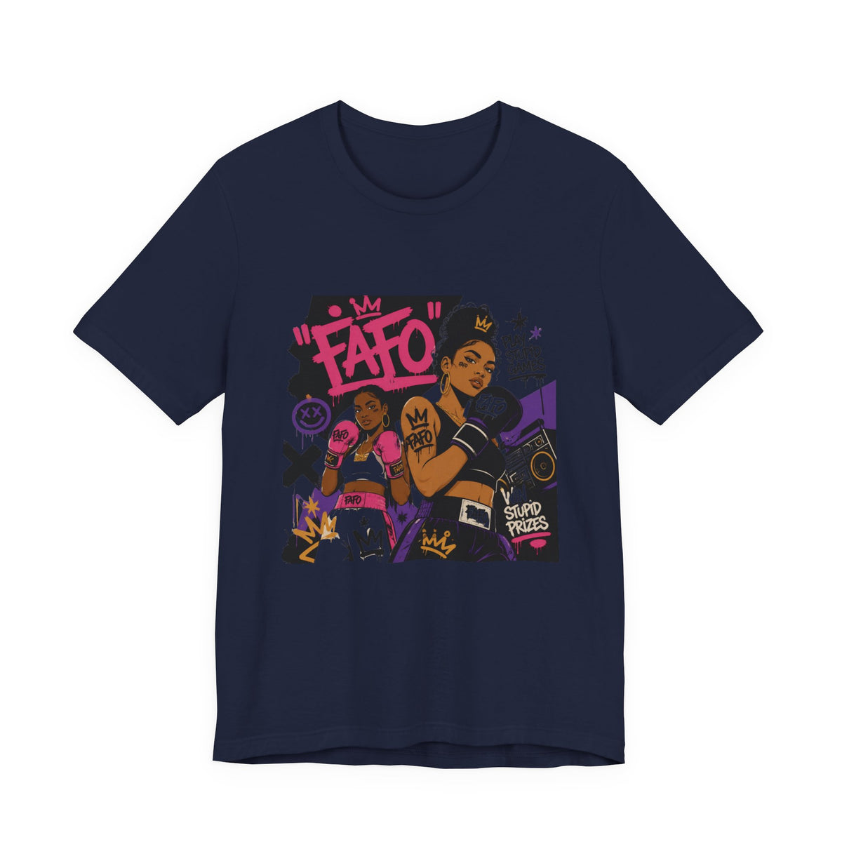 White Tee — 'Fate' Anime-Style Graphic T-Shirt