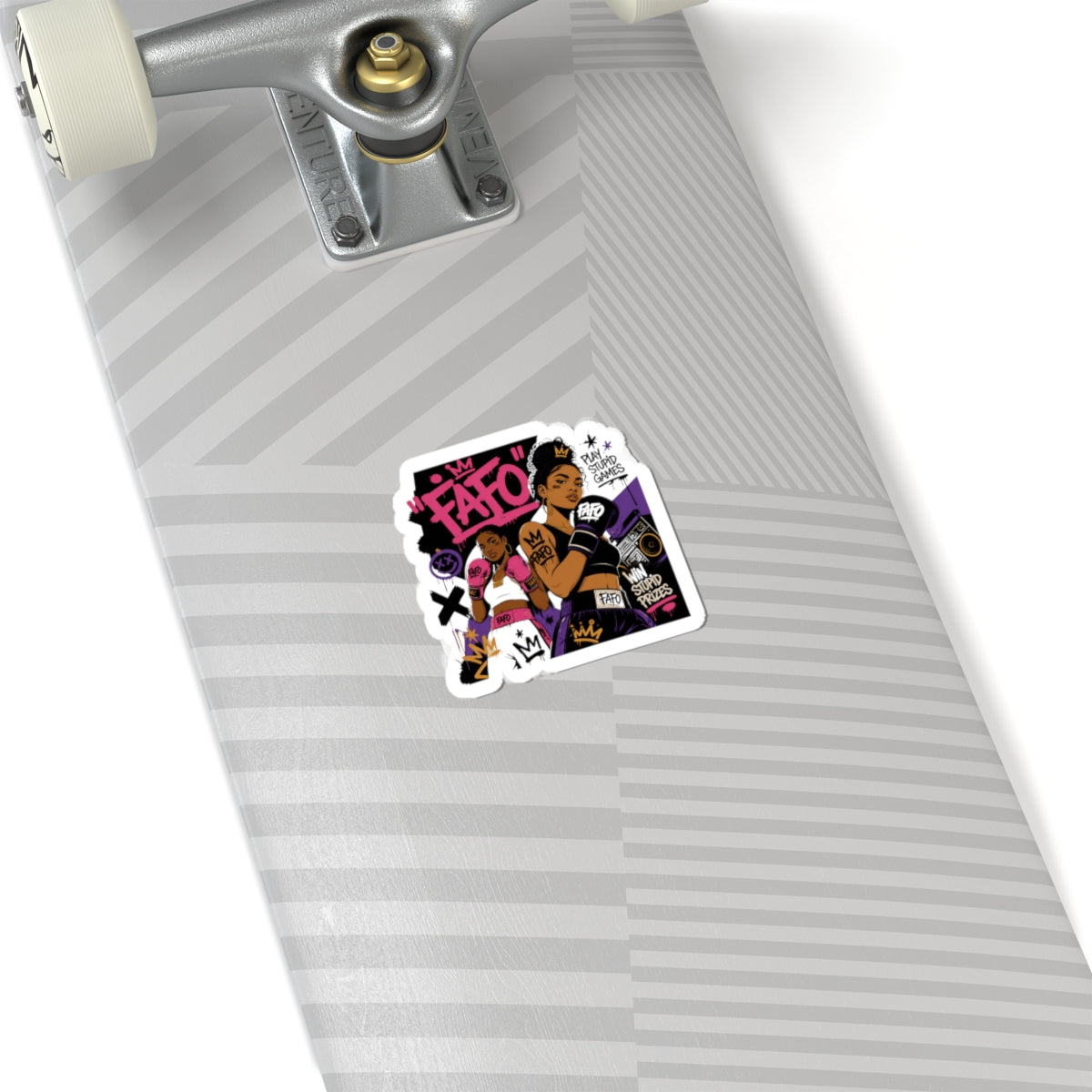 FATO Boxing Crew Kiss-Cut Sticker — Empowered Female Boxer Graphic