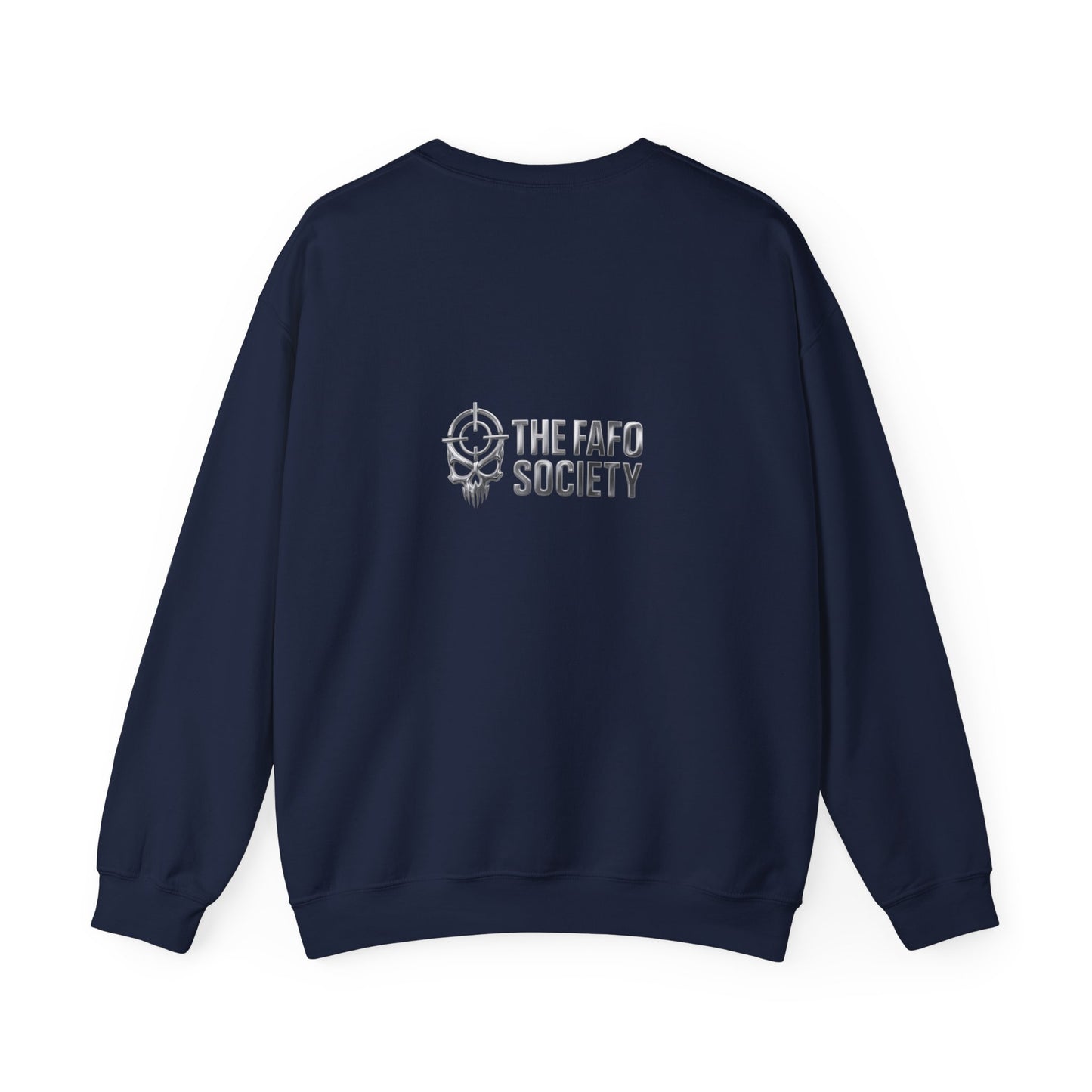 Motorcycle Skull Crewneck Sweatshirt – FAFO Heavy Metal Biker Design